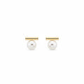 Boucles d'oreilles perles Agathe, la paire sur fond blanc