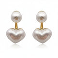 Boucles d'oreilles perles Amélie, la paire sur fond blanc
